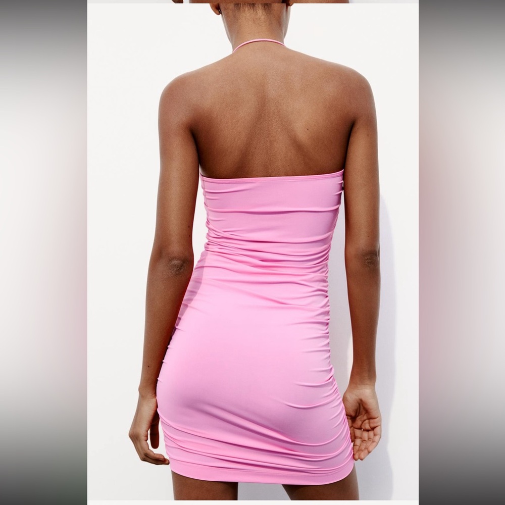 Zara polyamide ruched dress - Picture 12 of 13